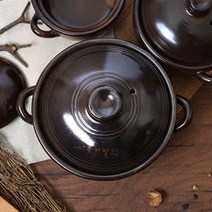 예산도자기 황토 손잡이 옹기방 뚝배기, 상세설명 참조, 03.예산도자기 손잡이 옹기방 (중)