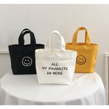 명품기저귀가방 천가방 스마일 미니 캔버스 에코백 쁘띠 토트백