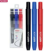 모리스 똑딱이 노크식 유성매직 세트, 1세트, 3색