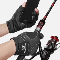 베이직 스타일 논슬립 스포츠 기모 루어 3컷 낚시장갑 221037 WB11A86 -48686EA, 블랙_XL