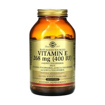 SOLGAR 천연 원료 비타민E 268MG(400IU) 소프트젤, 1개, 기본