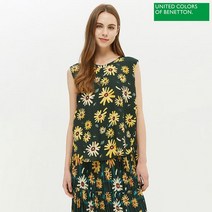 베네통 데이지 슬리브리스 블라우스 BABL68031 GN