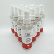 사은품제공 건강한 명절 선물 휴대용 손소독제 원더핸드 겔 에탄올 72% 100ml 10개 은은한 레몬향 보습 의약외품 FDA 할랄