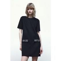 국내정품 ZARA 자라 지퍼 포플린 원피스