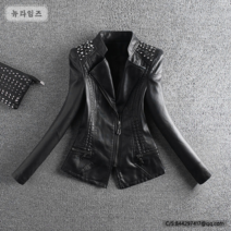 징 숄더 가죽자켓-여성 라이더 숏 아우터 뉴타임즈 N957Z902