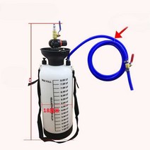 미션 오일주입기 8L 에어 석션기 인젝터 교환기 수동, 커넥터가 있는 두꺼운 8L