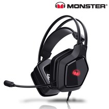 MONSTER AIRMAS 게이밍헤드셋 + 이어폰 젠더포함, 블랙, N1