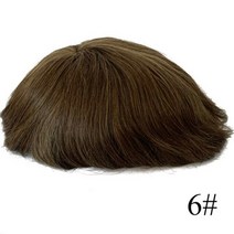 [케이로] 402435 새로운 도착한 망 머리 가발 Toupee 조각 스타일링 제품 헤어 남자 인간의 레이스 앞 교체, 8x10, 6 인치_free | 120%+6#