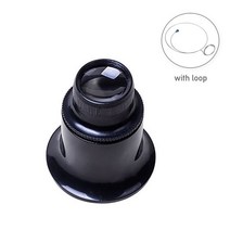 루페 루뻬3X 5X 10X 20X 보석상 눈 루페 루프 새로운 돋보기 단안 시계 수리 도구 5 배수, 10 20X with Loop