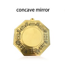 미니불상 부처상 염주 불교용품 7 크기 레트로 풍수 구리 오목 볼록 가십 거울 Bagua Pakua 행운과 축복 홈 벽 장식, [07] 22cm, [01] concave mirror
