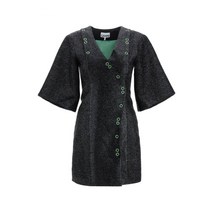 가니 F7506 099 프레스 스터드 장식 LUREX 미니 드레스