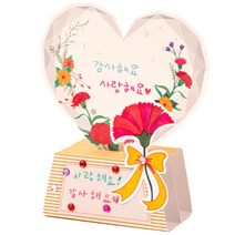 투명 카네이션감사패 장식품 만들기 키트 재료 5인 어르신 캠핑놀거리 6살, 합포장