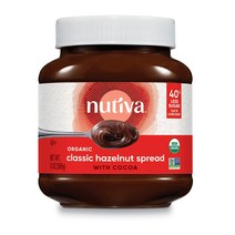 Nutiva 식물성 비건 헤이즐넛 스프레드 로우 슈가 400g x 2통, 1개입