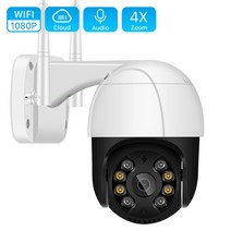 열화상 카메라 산업용 적외선 누수 열감지 탐지기 1080p ptz wifi ip 야외 4x 디지털 줌 ai 인간 감지 무선 h.265 p2p 오디오 2mp 3mp 보안 cctv, 1080p 128g 카드 추가, 우리 플러그