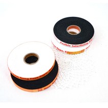 오렌지미싱 면 다대테이프 접착심지 테이프형 다데테이프 10mm, 1롤, 식서형(검정)