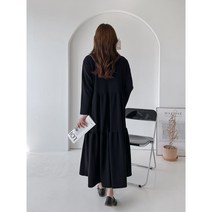 [주문폭주/빅사이즈] 베이지 A라인 주름잔줄원피스