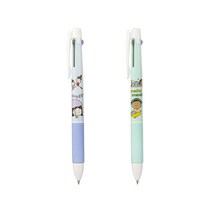 제노 다색펜 앵그리 리틀 걸 0.5mm 3색 볼펜, 하늘