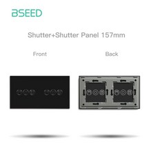 샌드위치 판낼 부자재 BSEED EU 표준 벽 유리 패널 스위치 패널 스마트 조광기 DIY 부품 무료 조합 157*86, 01 EU 표준, 04 2Gang Black