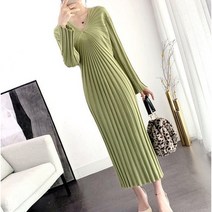 L.HOUSESTORE메이리앤 브이넥 롱 니트 원피스 원피스하객룩 여성의류쇼핑몰 트위드원피스