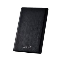 HanvioPI 외장 하드 드라이브— 드라이브 2TB Type-C 고속 USB 3.1 2000GB PC 노트북 Mac과 호환 Black, Black-A