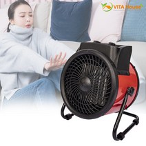 비타하우스 후지카 터보 PTC 열온풍기 FU-2230R 레드 3kw 소형히터 캠핑용