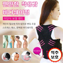 등부터 굽까지 교정하는 자세 교정기로 어린이용 학생용 남녀성용 모두 사용 가능, 블랙
