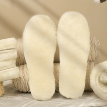 [슈벅] 남녀공용 따듯 천연 통 양모 키높이 털 보온 겨울 깔창