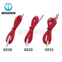 12V 24V 30W 40W 세라믹 카트리지 히터 615 620 630 히팅 튜브 NTC100K 1M 히터 블록 J-헤드 핫 엔드 압출기 3D 프린터, 6x20 - 12V 40W