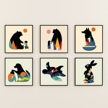 diy 유화그리기 자체제작 밤하늘 시리즈 컬러링북 명화그리기 세트, 밤하늘 시리즈2_03_고양이N