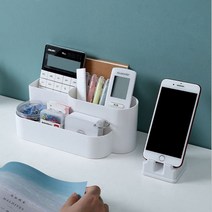 모든스토아 책상정리함 데스크오거나이저 사무실책상꾸미기, 휴대폰거치대(핑크)