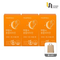 비타민하우스 마망스 종합비타민 3병(6개월분)+쇼핑백, 단품, 단품