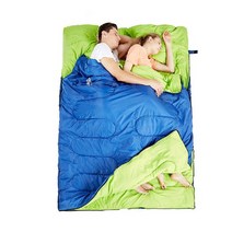 프리마인드 2인용 춘추용 2.4kg 초경량 캠핑침낭 사각면침낭, 블루