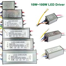 led 드라이버 10w 20w 30w 50w 70w 100w 방수 ip65 전원 공급 장치 어댑터 변압기 정전류 ac85 265v to dc 3v 12v 36v