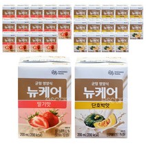 뉴케어 딸기맛+단호박맛 2가지맛 15팩씩 30팩 일반 노인 환자 영양식, 200ml