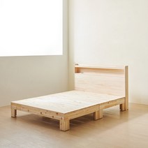 밀라 삼나무 평상형 원목 침대프레임 MS SS Q, LED삼나무평상형침대Q