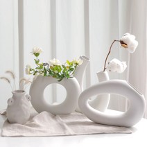 [꾸민뜰] 모던 에르모사 세라믹 화병 인테리어 오브제 꽃병, 에르모사 - C