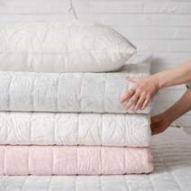 스노우몬스테라 극세사패드 슈퍼싱글 논슬립 겨울 밍크 정전기방지, 핑크