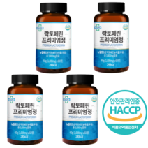 고함량 락토페린 유산균 산양유 초유 단백질 IgG 면역 글루불린 자연방목 프리미엄 락토페린 3000mg 당일발송, 60정x4개, 60정