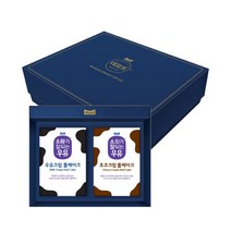 소화가 잘되는 우유 롤케이크 2종 선물세트우유+초코 740G 1개_냉동