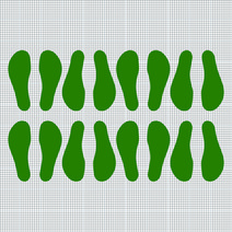 윈스턴 발바닥스티커 발자국 발모양 시트지, 05.구두(기본)(ST108), 녹색, 대-8쌍1세트