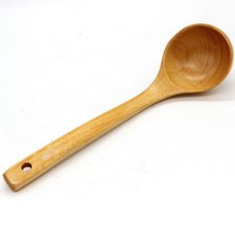 나무 조리 도구 세트 우드 원목 키친툴 천연 옻칠 수저 세트 국자 주걱 볶음 스푼 뒤집개 뒤지게 주방 조리 기구, 14-국자(대)