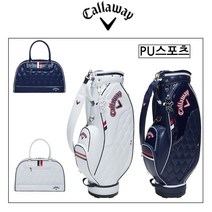 [한국캘러웨이골프] PU 스포츠 여성 캐디백 보스턴백 세트, 네이비, 네이비