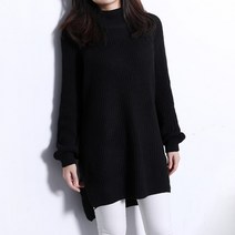 롱니트원피스형 언발롱니트티셔츠 심플한 W4075 반목