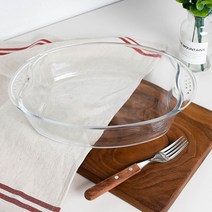 타원 손잡이 투명 강화 유리 플레이팅 접시 30cm, 본상품선택, 본상품선택, 1개