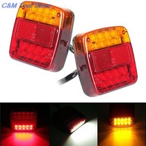 107X102X30mm 12V 트레일러 트럭 20 LED 미등 브레이크 정지 방향 지시등 램프, 한개옵션0