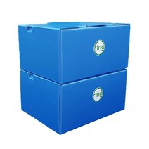 ReusePac 튼튼한 재활용 플라스틱 골판지 이사 상자 뚜껑 및 휴대가 쉬운 손잡이 셀프 잠금 보관 상자 - 라지 40.6 x 30.5 x 30.5cm(16 x 12 x 12