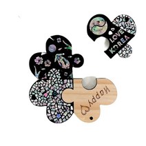 나전칠기 열쇠고리 만들기 세트 성인 학생 취미 (4인세트)