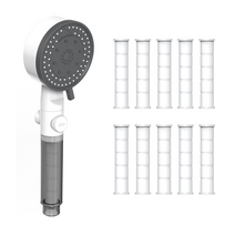 바른하나 폭풍수압 원터치 10단분사모드 필터 샤워기 + 필터10개, 화이트, 1개, 10개