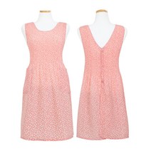 사계절 쉬폰 예쁜 원피스 앞치마 프릴 주름 플라워 어린이집 유치원, 21_폴리피치앞치마, 핑크, 1개