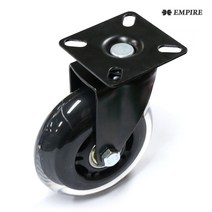 무소음 우레탄 베어링 바퀴 3인치 평판회전 DPR3TURN, 1개